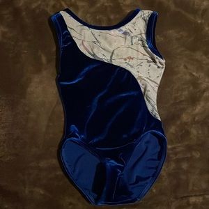 Mondor girls 6X-7 blue valor gymnastics leotard